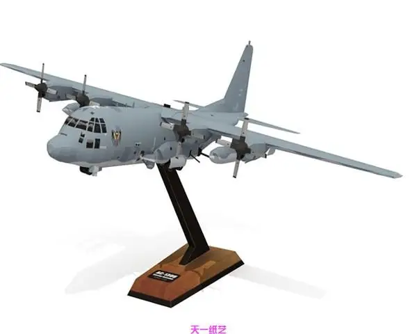 AC130 Ghost Aerial Gunship Aircraft Paper Model Military Puzzle Manual Class Origami Fighter Paper Model 3d paper model paper jigsaw puzzle aircraft paper model military gun toy