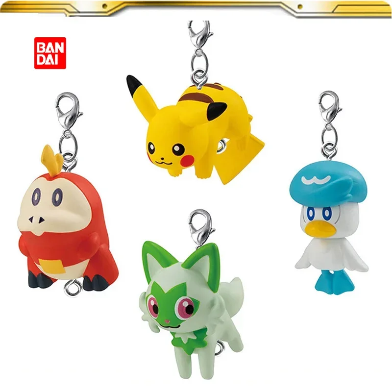 

BANDAI Pokemon Gashapon Pendant Figure Pikachu Fuecoco Quaxly Sprigatito Kids toy Christmas gift Ornaments