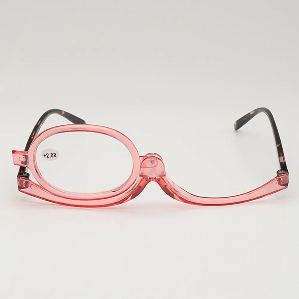 Magnifying Rotating makeup glasses Flip Down Lenses Colourful Frame Cosmetic Glasses +1.0~+4.0 Diopter Vision Care