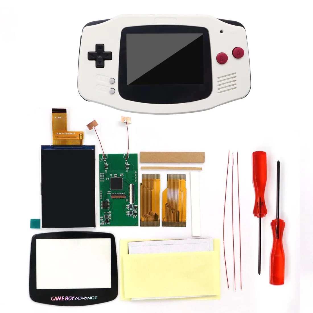 ☆ゲームボーイアドバンスSP☆IPS液晶OSDメニュー新LRキー新バッテリー 