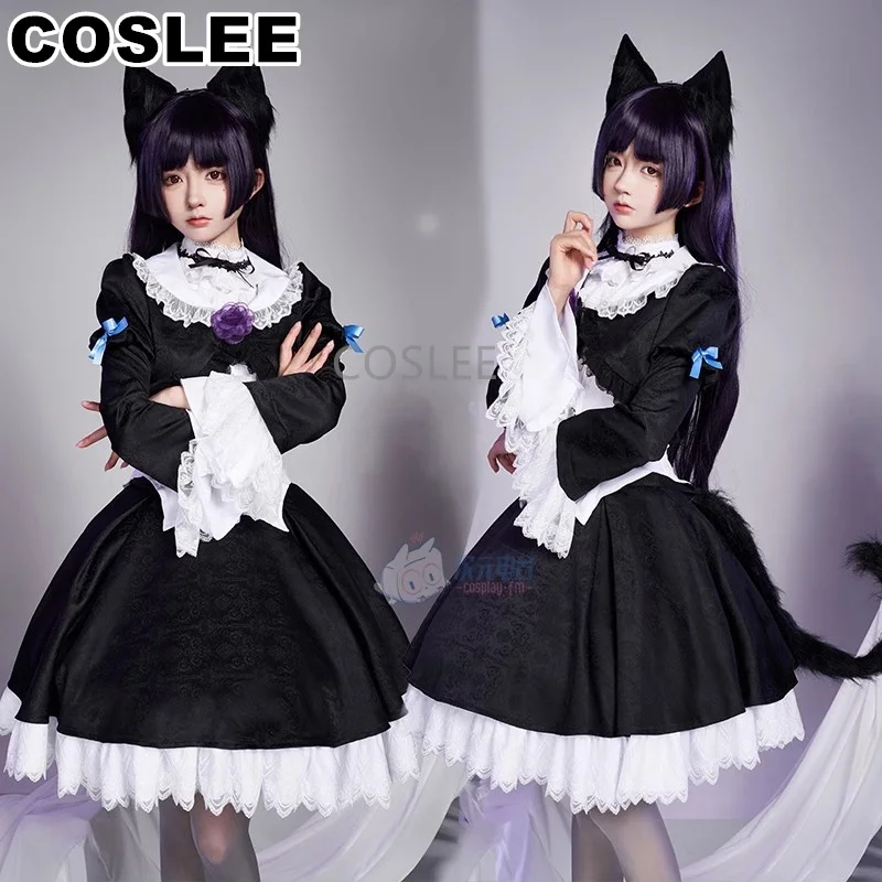 

COSLEE Gokou Ruri Cosplay Amine My Little Sister Can't Be This Cute Kuroneko Costume Lovely Dress Halloween Party Outfit Women