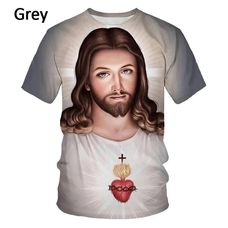 

3D The Cross Printing Fashion T-shirt About Jesus Love Everyone Christian Men's T-shirt Summer O Neck Short Sleeves Tops Clothes