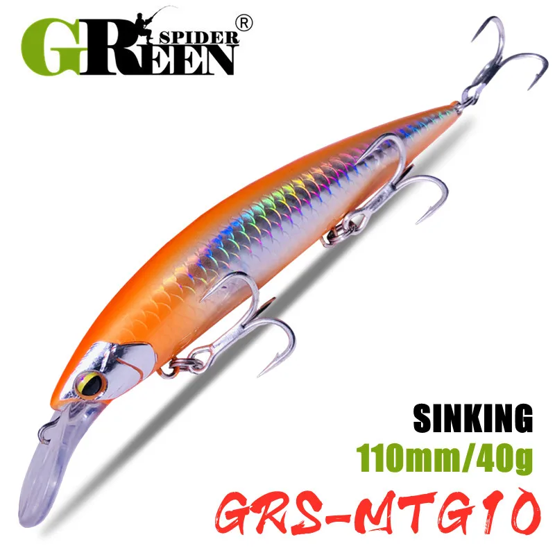 GREENSPIDER110mm40gHeavyWeightSeaFishingLureMax90mUltraLongCastingSinkingMinnowArtificialHardBaits-AliExpress18