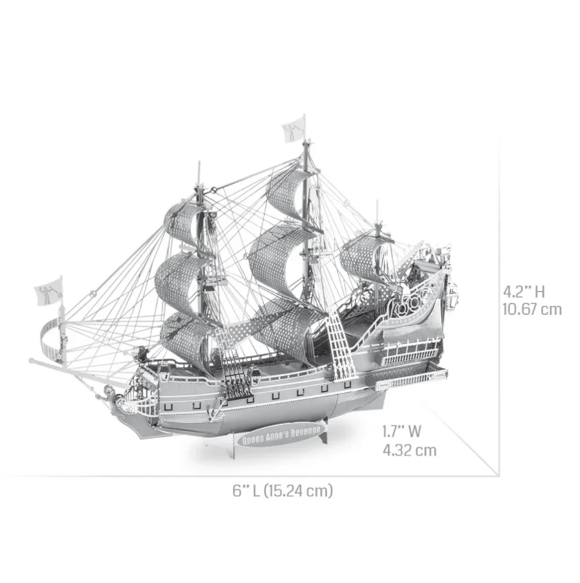 DIY 3D Metal Military ship Puzzle Black Pearl May Flower Destroyer Titanic Ship Assemble Model Jigsaw Kids Toys 5