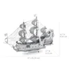 DIY 3D Metal Military ship Puzzle Black Pearl May Flower Destroyer Titanic Ship Assemble Model Jigsaw Kids Toys 5