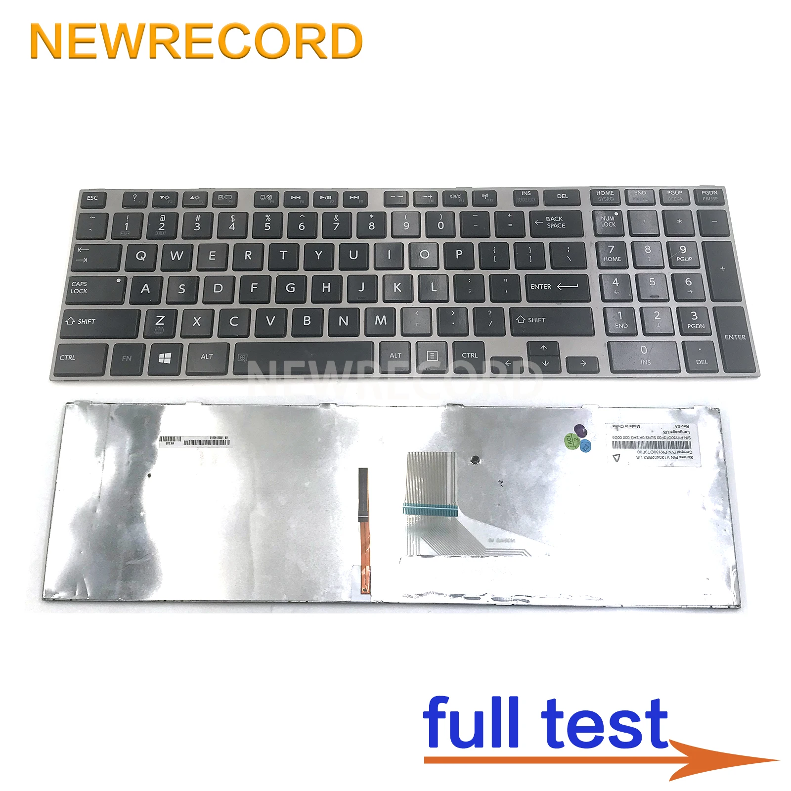 

For Toshiba Satellite P870 P870D P875 P875D V130402BS3 PK130OT3F00 Laptop Backlit Keyboard (with Silver Frame)