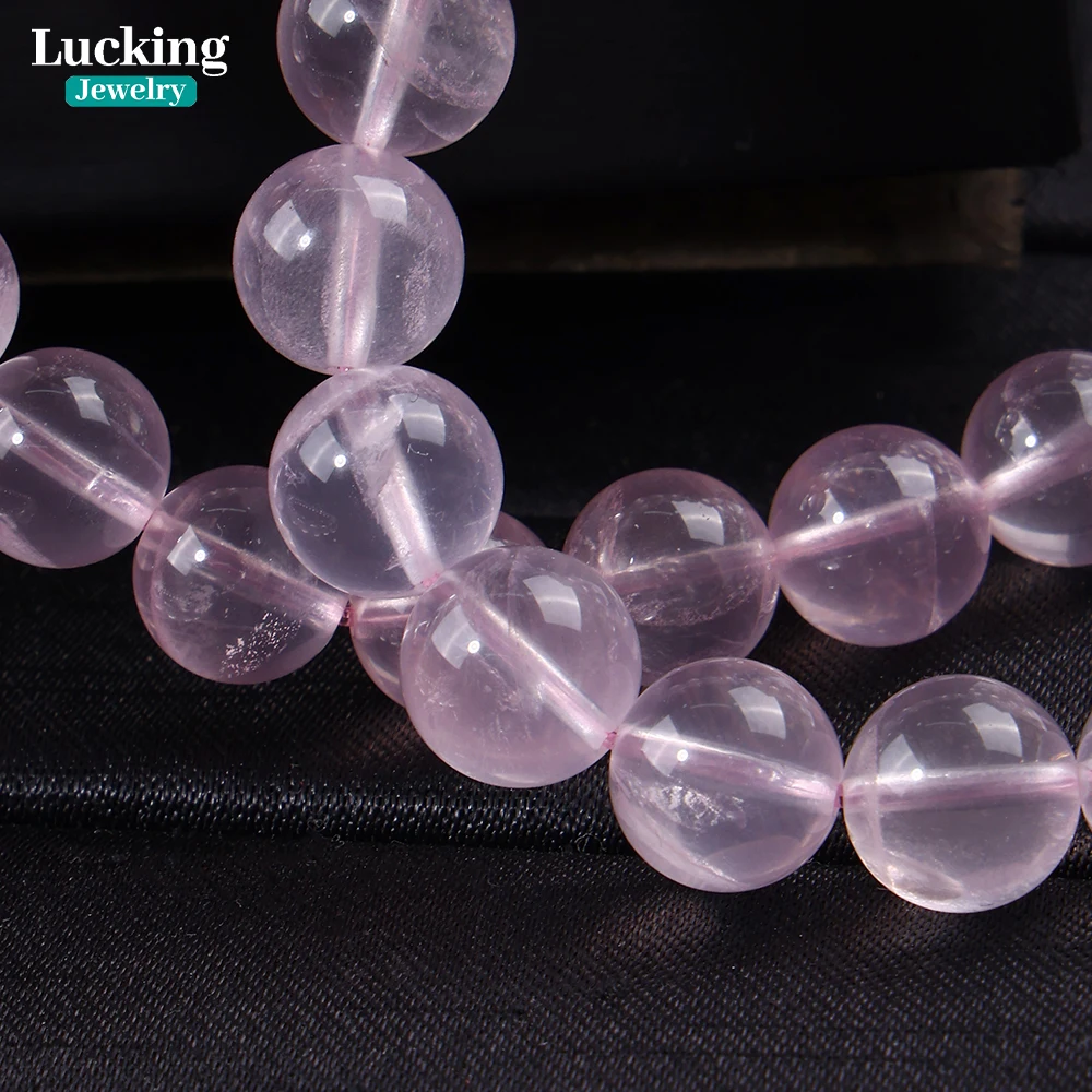 AAA Natural Mozambique Glassy Pink Quartz Beads 7-9mm Rose Crystal for Jewelry Making & Healing | Love Energy Gemstone Beads 6