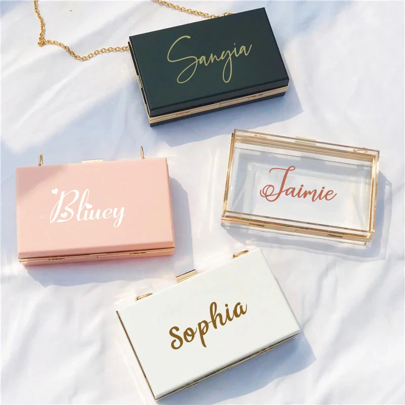 

Personalized Acrylic Clutch Purse Bridesmaid Clutch Bag Bridesmaid Purse Bridesmaid Bag Custom Acrylic Purse Acrylic Clutch