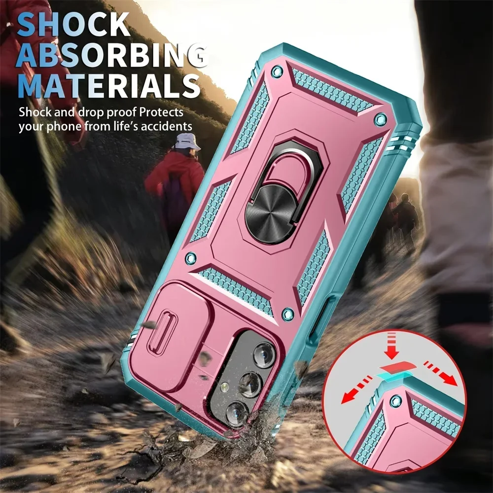 Magnetic Armor Military Grade Phone Case with Camera Slide