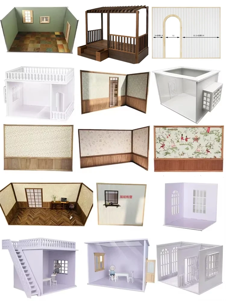 Miniatur Wandverkleidung Für Puppenhaus - Wainscoting Paneele Weiß