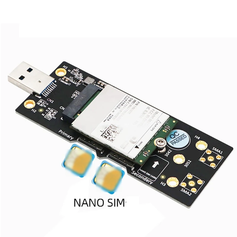 키 B용 M.2용 USB3.0 듀얼용 카드 슬롯 어댑터용 WLAN/LTE 지원 Ngff for M.2 B-Key 3042/3052 LTE 3G