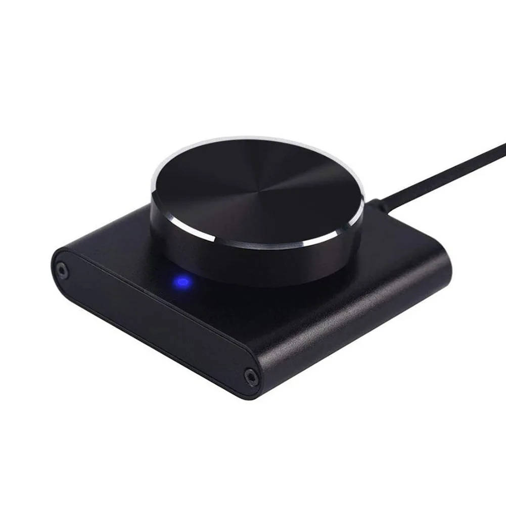 PC 컴퓨터 스피커 오디오 볼륨 컨트롤러 USB 볼륨 조절 노브 2가지 모드 재생/일시정지/후진/전진 기능이 있는 볼륨 조절 조절기
