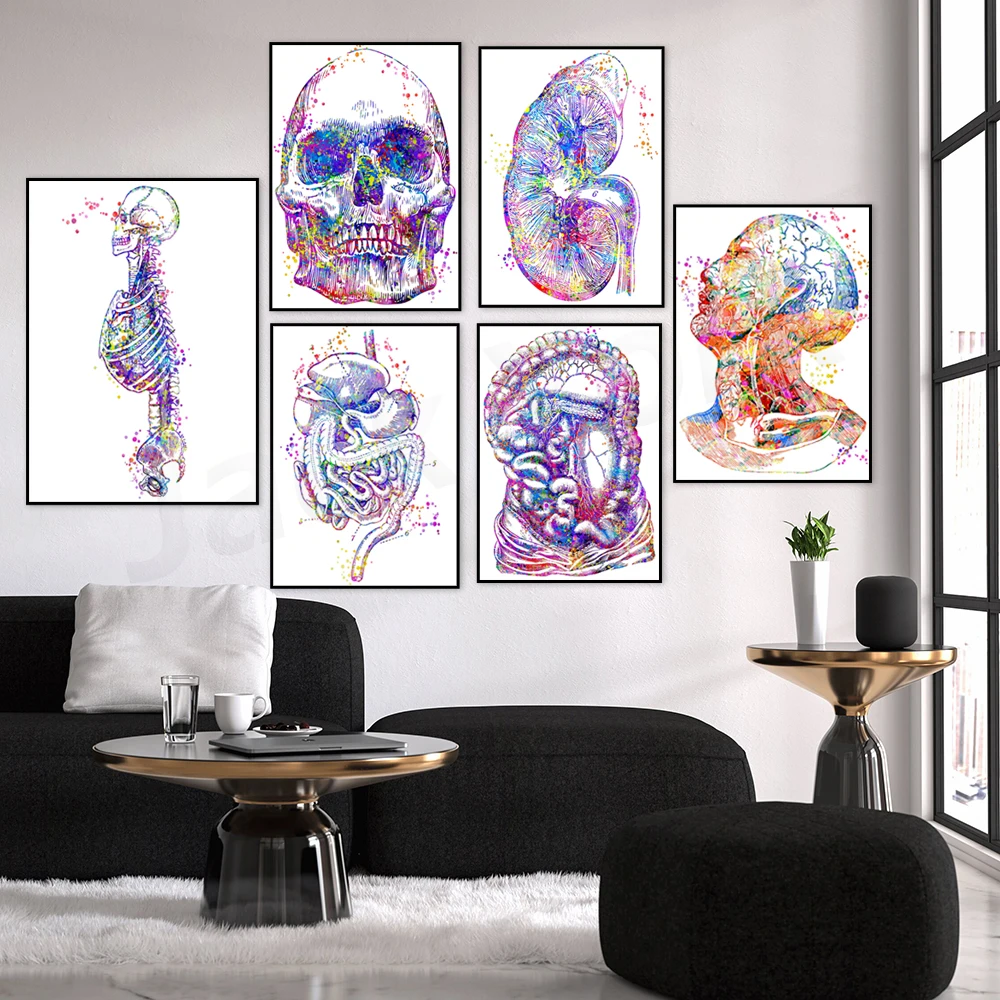 

Heart Art,Skull Art,Pancreas Art,Intestine Art Print, Medical Art work Body Art Prints Skeleton Art, Office decor, Medical Gifts