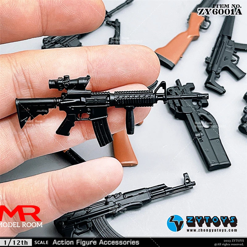 ZYTOYS ZY6001 ZY6002 ZY6003 ZY6008 1/12 Skala MP5 M4 AK47 P90 M1887 Soldat Gun Modell Szene Requisiten Fit 6'' Action Figur Körper – Detail 19