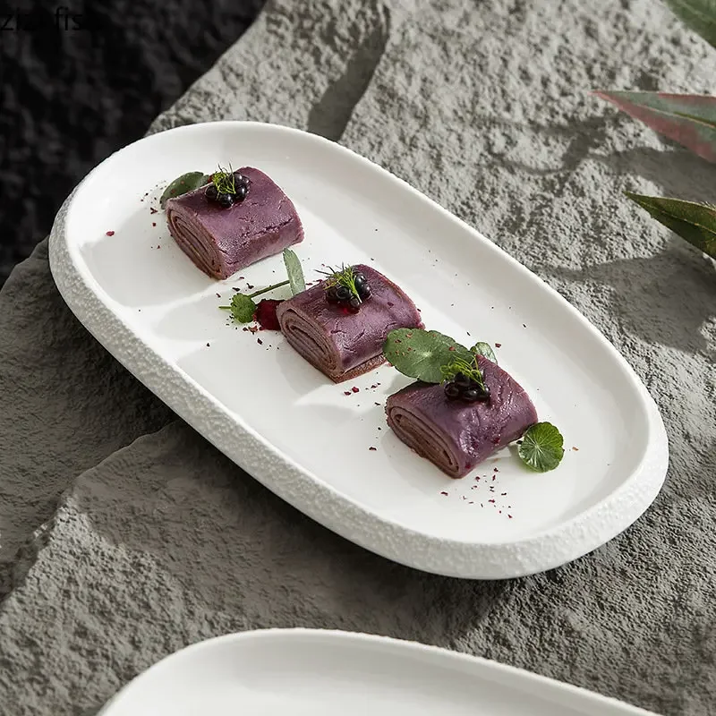 Stone Pattern Oval Plate 3