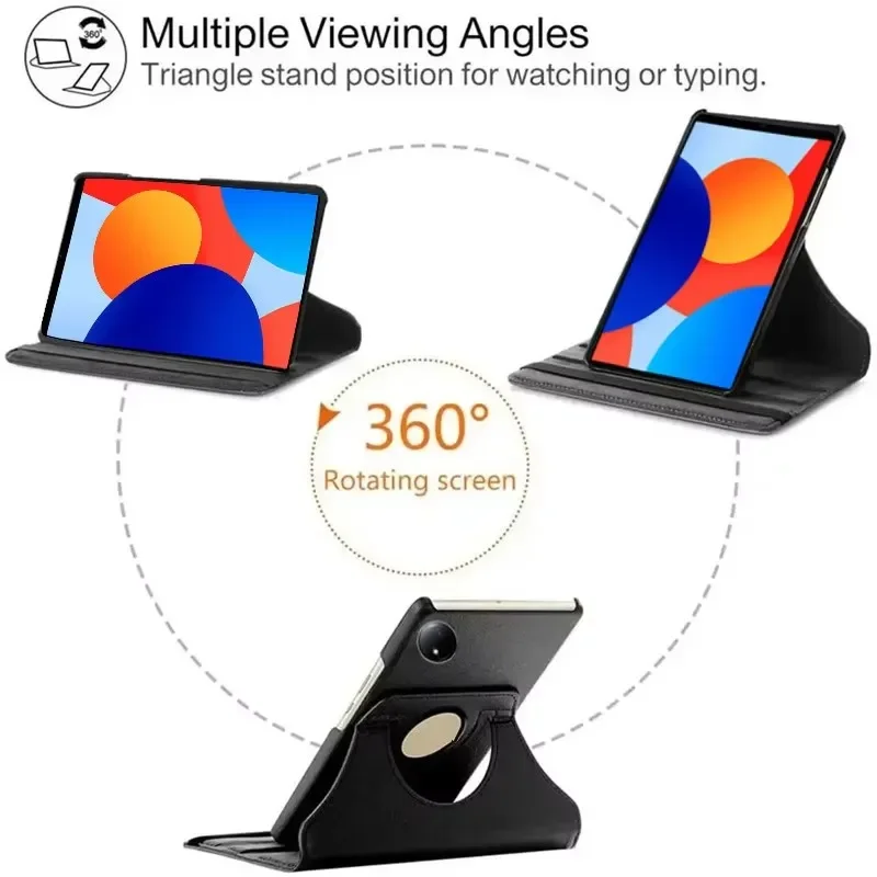 Elegant 360° Rotating Leather Stand Tablet Case - 8.7 Inch