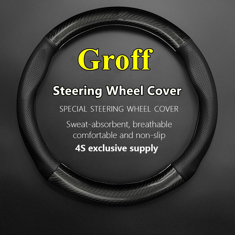 

No Smell Thin For Groff Steering Wheel Cover Genuine Leather Carbon Fiber Fit Phecda Granite Obsidian
