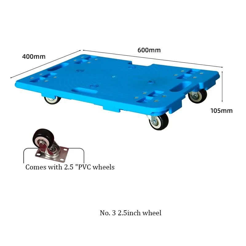 Voiture de logistique plate avec roue universelle silencieuse, creuse, peut être épissée, poussée à la main, chiffre d'affaires