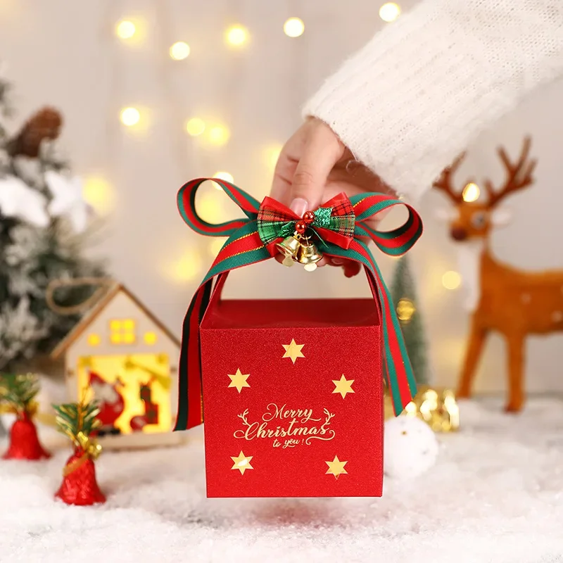 Christmas Apple Box Gift Box Christmas Eve Apple Packaging Decoration Handbag Holiday Props Party Decorations