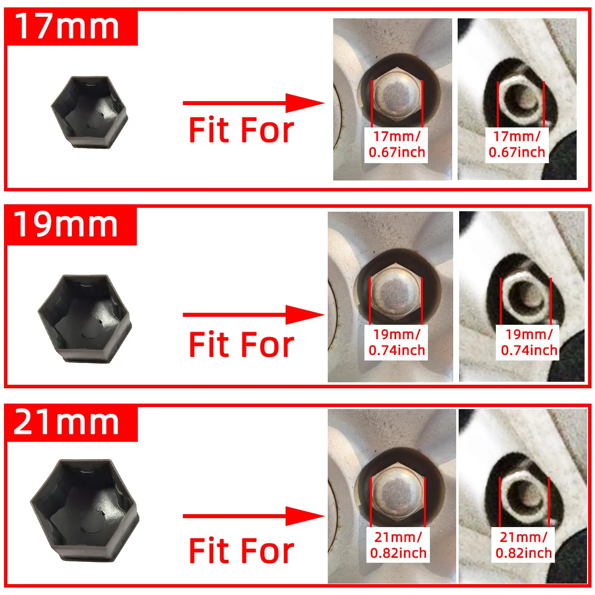 Car Wheel Nut Caps Auto Hub Screw Cover 17mm Bolt Rims Exterior Decoration Special Socket Protection Dust Proof