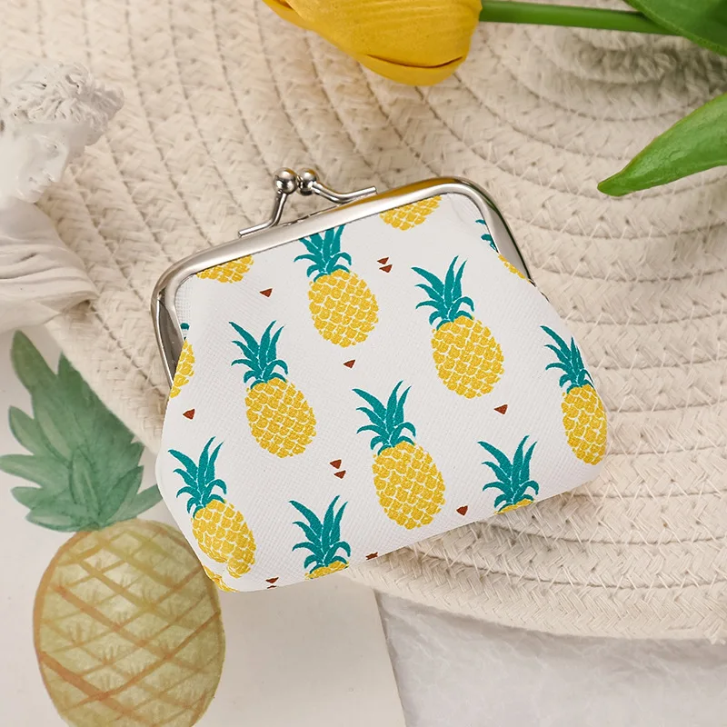 Fruit Printing Coin Purses Women Girl Hasp Wallet Ladies Clutch Change Purse Female Mini Money Bag Cotton Wallet Card Holder