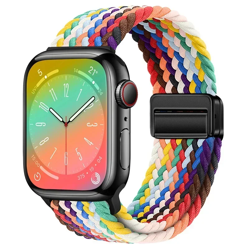 Nylon Braided Loop Strap with Magnetic Buckle