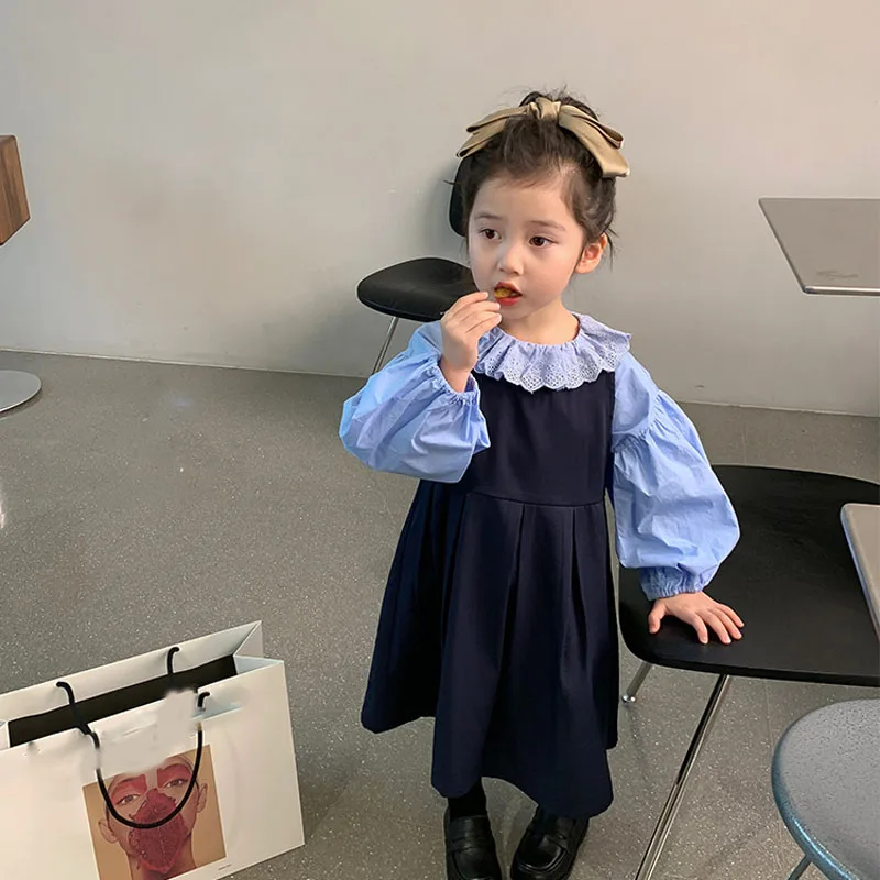 

Autumn New Girls' Clothing Sets Cute Floral Lapel Shirt +Flared Jeans Fashion Kids Outfit Spring Children Clothes Girls Suit