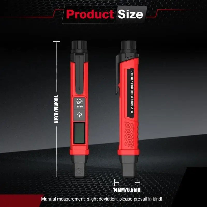 652F 가이거 계수기 포켓 크기 넓은 감지 범위 핵 방사선 검출기