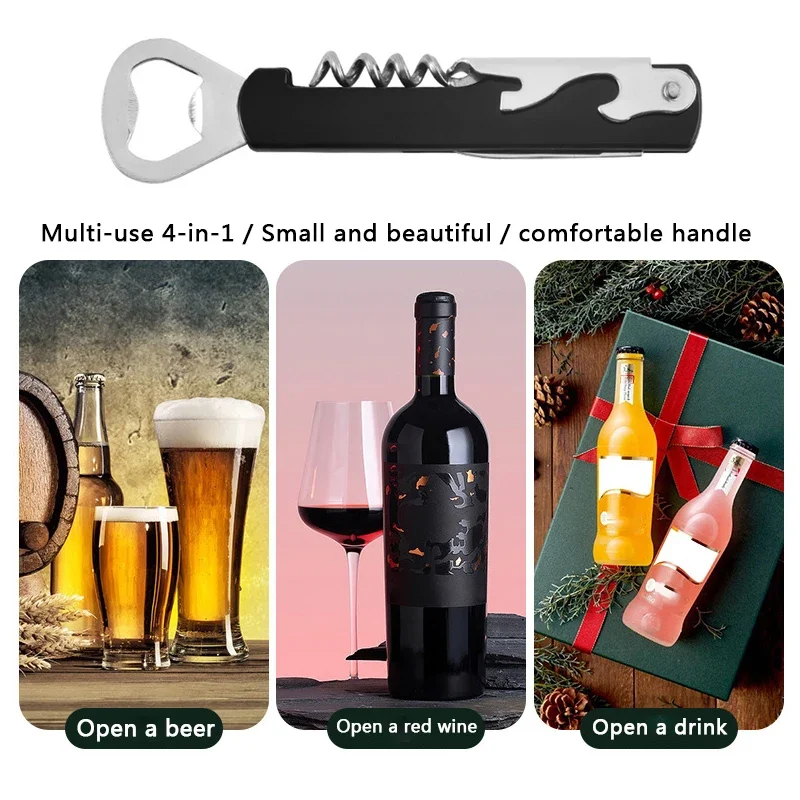 Cavatappi Ad Ala In Acciaio Inox - Per Vino E Birra | Design Ergonomico | Multiuso Per Casa E Bar
