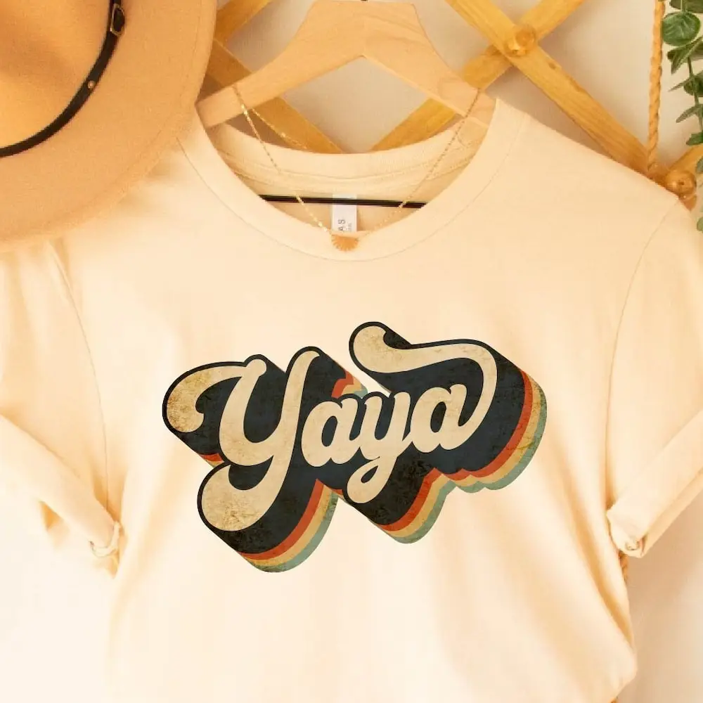 Yaya футболка для Дня матери бабушка Милая забавная день рождения от внука или внучки Yaya футболка для Дня матери бабушка Милая забавная день рождения от внука или внучки