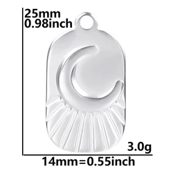 Shiny Silver Tarot Card Pendants for Jewelry Making - Set of 5 (S551 - Silver5PCS)