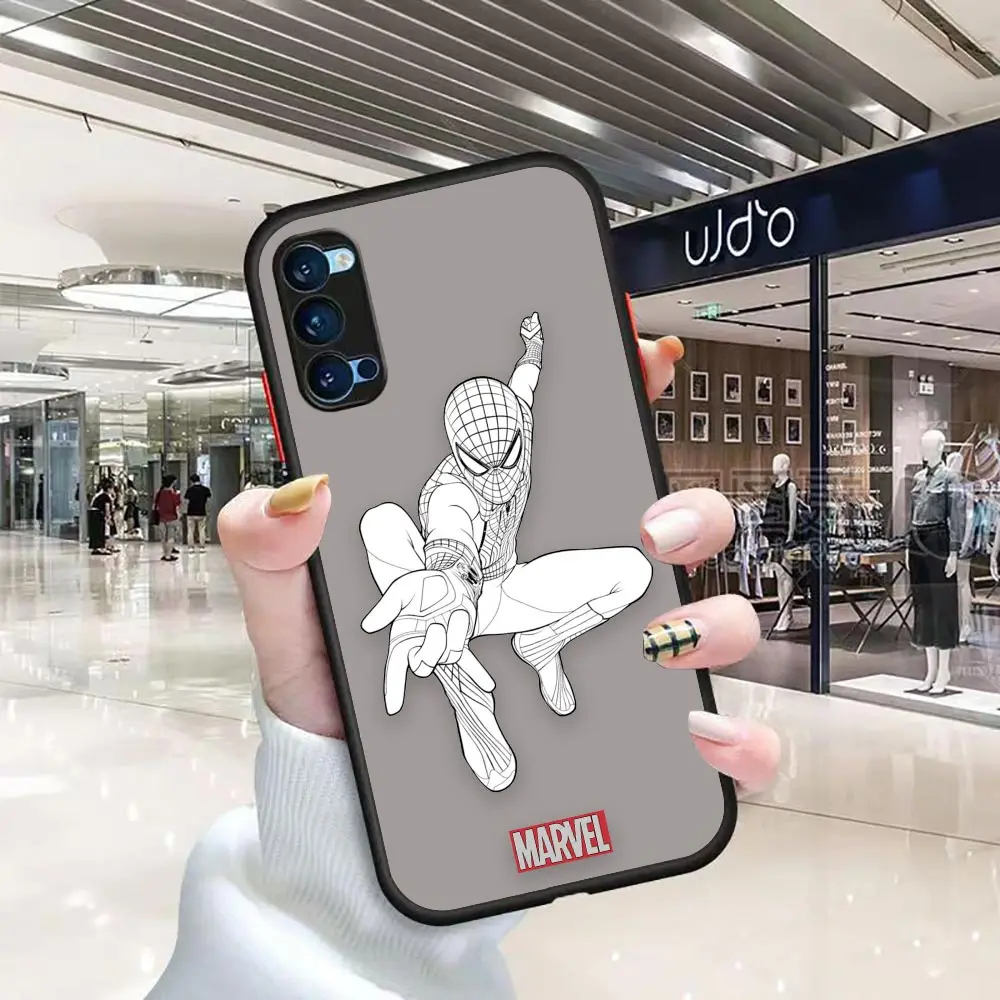 thumbnail image 1 of Marvel Spider-Man Iron Man Sketch Shockproof Case Funda For OPPO RENO 7 7Z 8 2 2F 3 4 5 6 6Z PRO PLUS 5G 4G Clear Hard TPU Case, 1 of 5