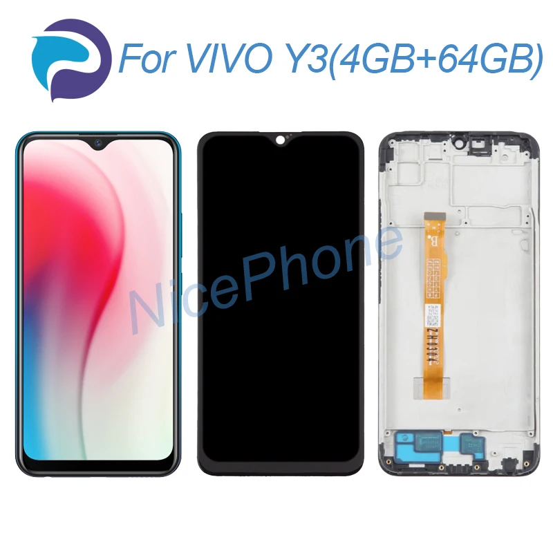 ДЛЯ VIVO Y3 (4 Гб + 64 ГБ) ЖК-дисплей кодирующий преобразователь сенсорного экрана в сборе V1901A для VIVO Y3 (4 Гб + 64 ГБ) ЖК-дисплей