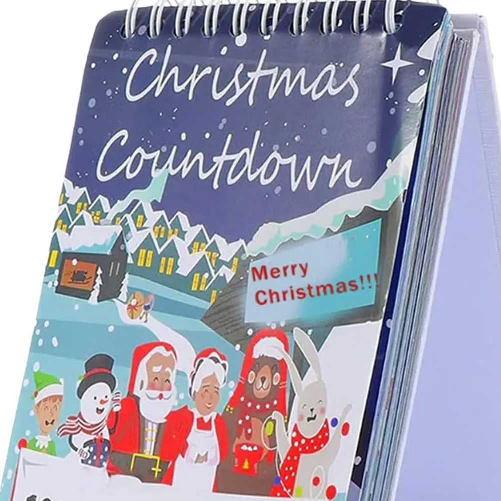 1/2/5Pcs 100 Day Christmas Countdown Calendar 2025 Desktop Tear Off Advent Calendars Home Wall Desk Calendar Decoration Gift