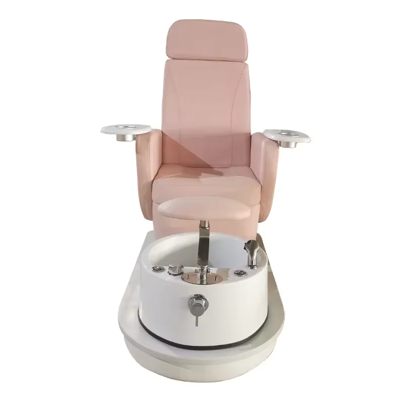 Electric Pedicure Chairs Foot Spa Massage Station Nail Salon Furniture Rotating Foot Massage Chair Pink Massage Pedicure Chair