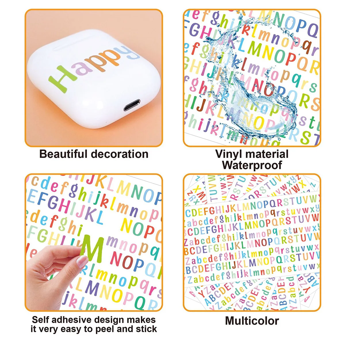 10Sheets Alphabet Stickers Adhesive Number Labels DIY Crafts Art Making Decals for Sign Notebook Classroom Decor number stickers,letter stickers,label sticker,transparent sticker,graffiti stickers
