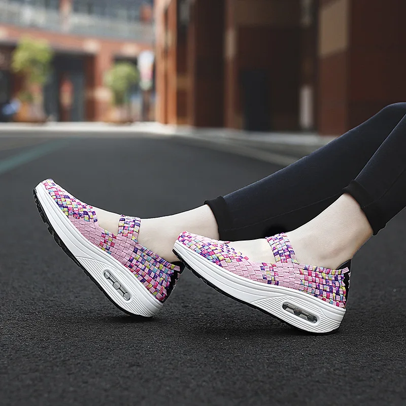 2023 Spring Summer Fashion Hollows Breathable Women's Sneakers Comfortable Soft Bottom Dance Shoes Large Size Shoes for Women