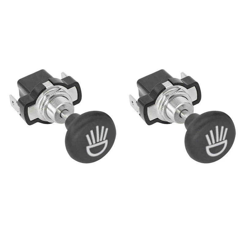

2X Universal 12V Car Push Pull Headlight Switch Button,For Golf Cart Club Car EZGO Yamaha