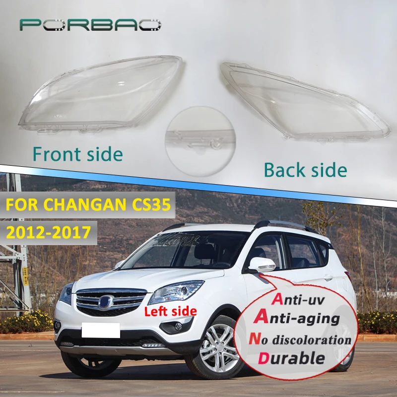 

Car Replacement Headlamp Caps For ChangAn CS35 2012 2013 2014 2015 2016 2017 ​Glass Headlight Cover Lampshade Lamp Lens Shell