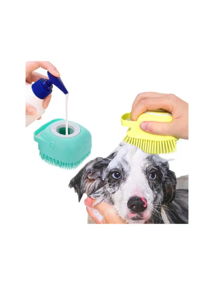 Puppy Big Dog Cat Bath Massage Gloves Brush Soft Safety Silicone Pet Bathroom Accessories for Dogs Cats Tools Mascotas Products