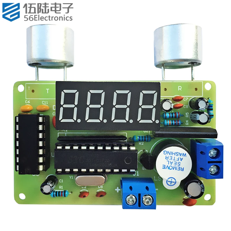 Electronic Kit Electronic DIY Kit ST11F02 Single -chip Ultrasonic Range Finder Kit DIY Parts Electronic Training Rangefinder Reversing Radar