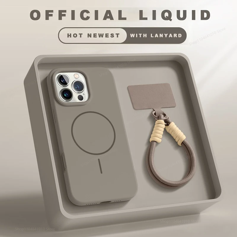 Luxury Magnetic Wireless Charging Lanyard with Silicone Strap Cover