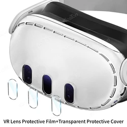 VR Lens Protection Kit for Meta Quest 3 VR Helmet Protective Film + Headset Cover Scratch Proof for Oculus Quest 3 Accessories