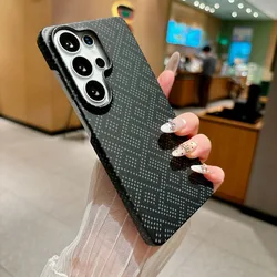 Luxury UltraThin Carbon Fiber Kevlar Texture Frame Cover - Galaxy A18 (1)