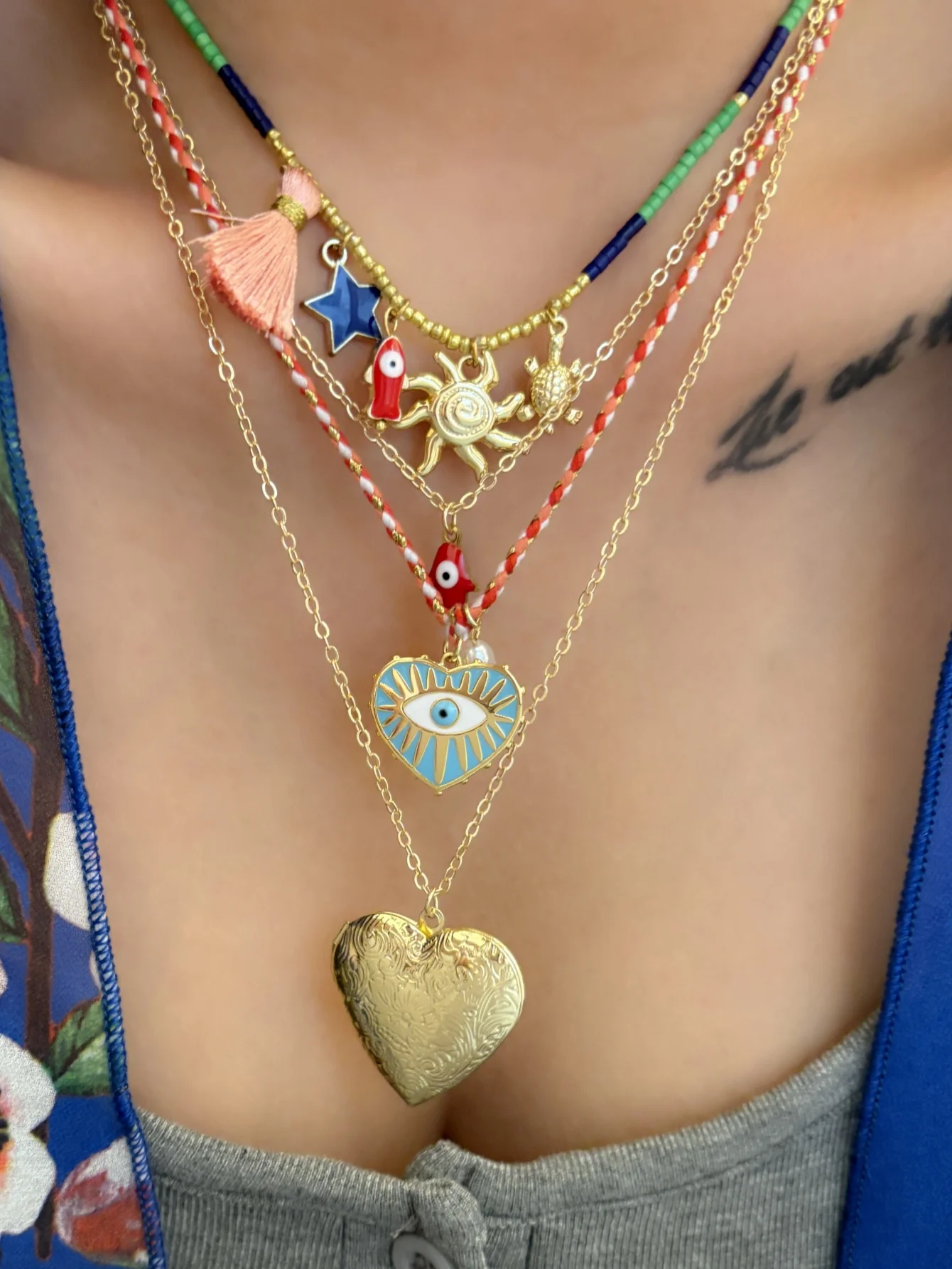 Bohemian Necklace Fashion Copper Plastic Size Details