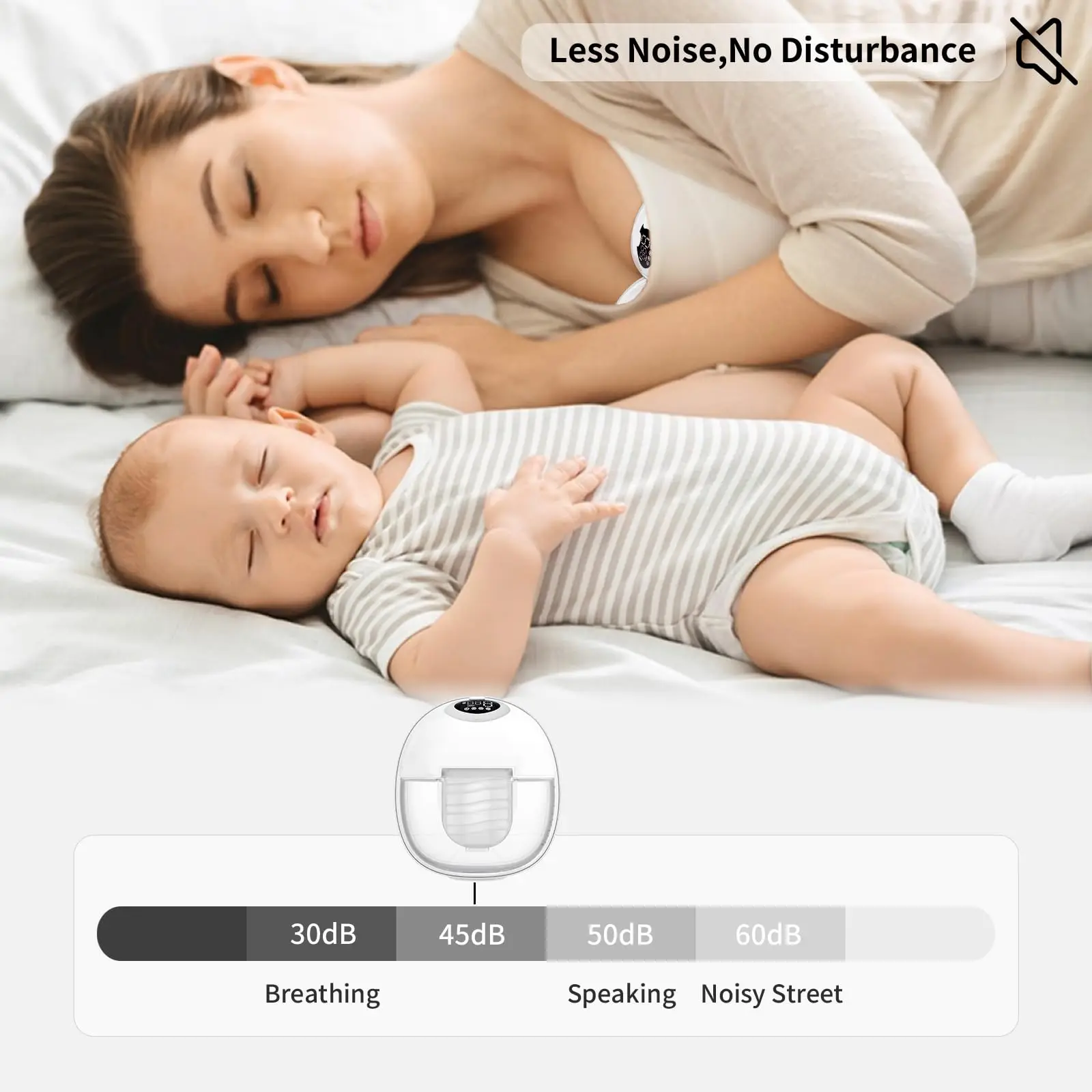 Wearable Breast Pump Super Silent Hands Free Electric Breast Pump Comfort Milk Collector for Breastfeeding With milk storage bag 4