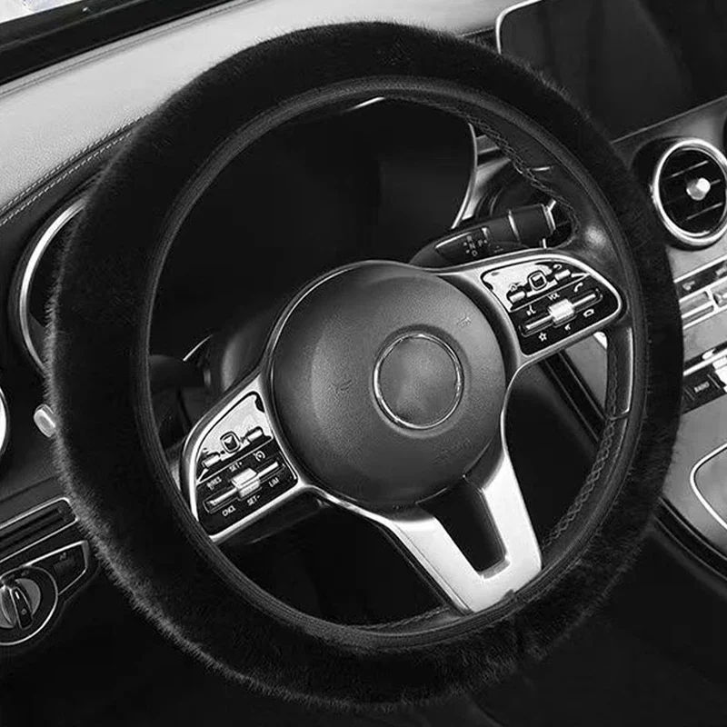 Winter Plush Steering Wheel Cover Anti Slip Universal