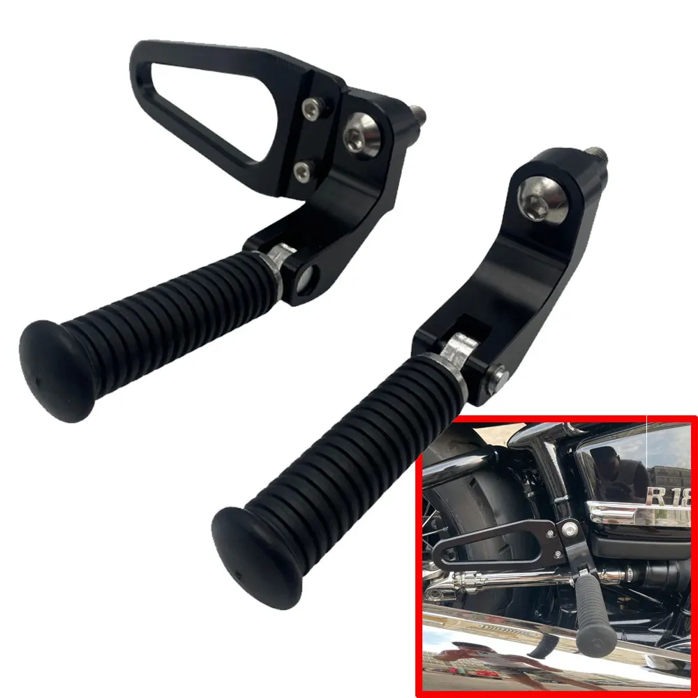 

Motorcycle For BMW R18 Classic Passenger Footrests Peg Pedal Rear Foot Rests Pad Fit R 18 100 Years 2020 2021 2022 2023 Assembly