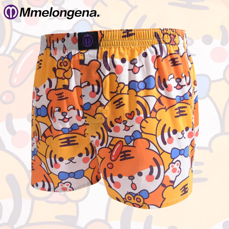 Pure Cotton Mmelongena Universal Boxer Shorts Men Woman Man Underwear Tiger Pattern Mens Boxers Breathable Home Casual Underwear h alloween scary printing pattern protective face cover universal anti dust windproof washable reusable mouth cover