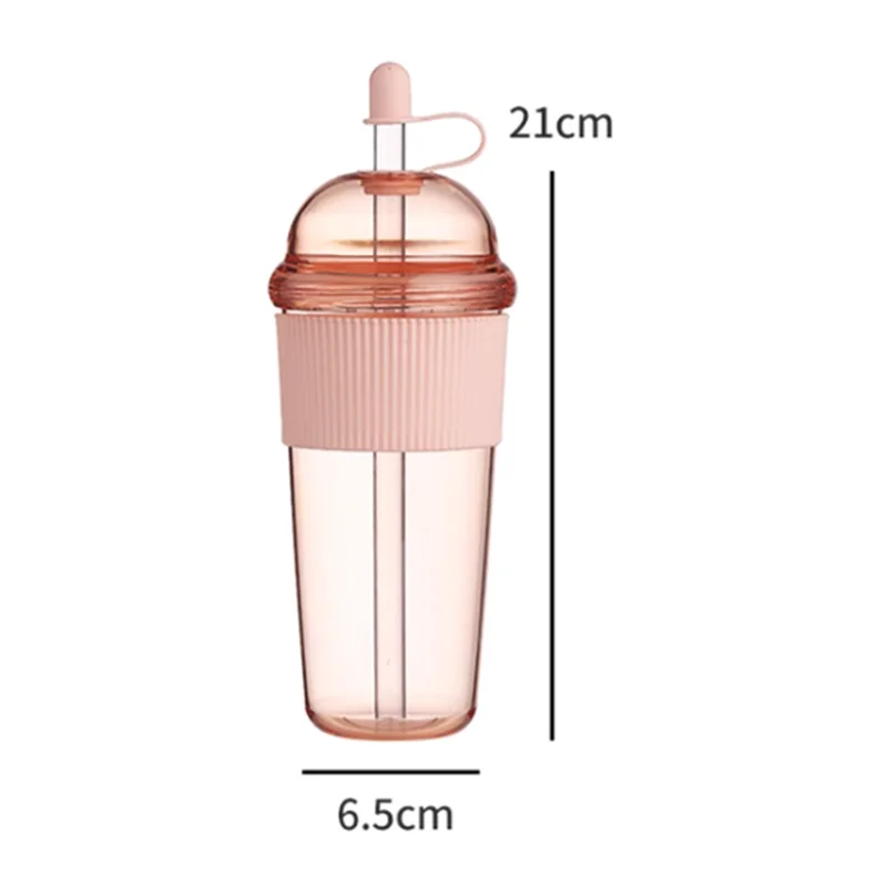High-Capacity Reusable Beverage Cup with Lid